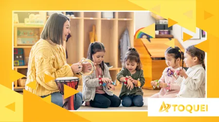 montar um cantinho musical para crianças pequenas